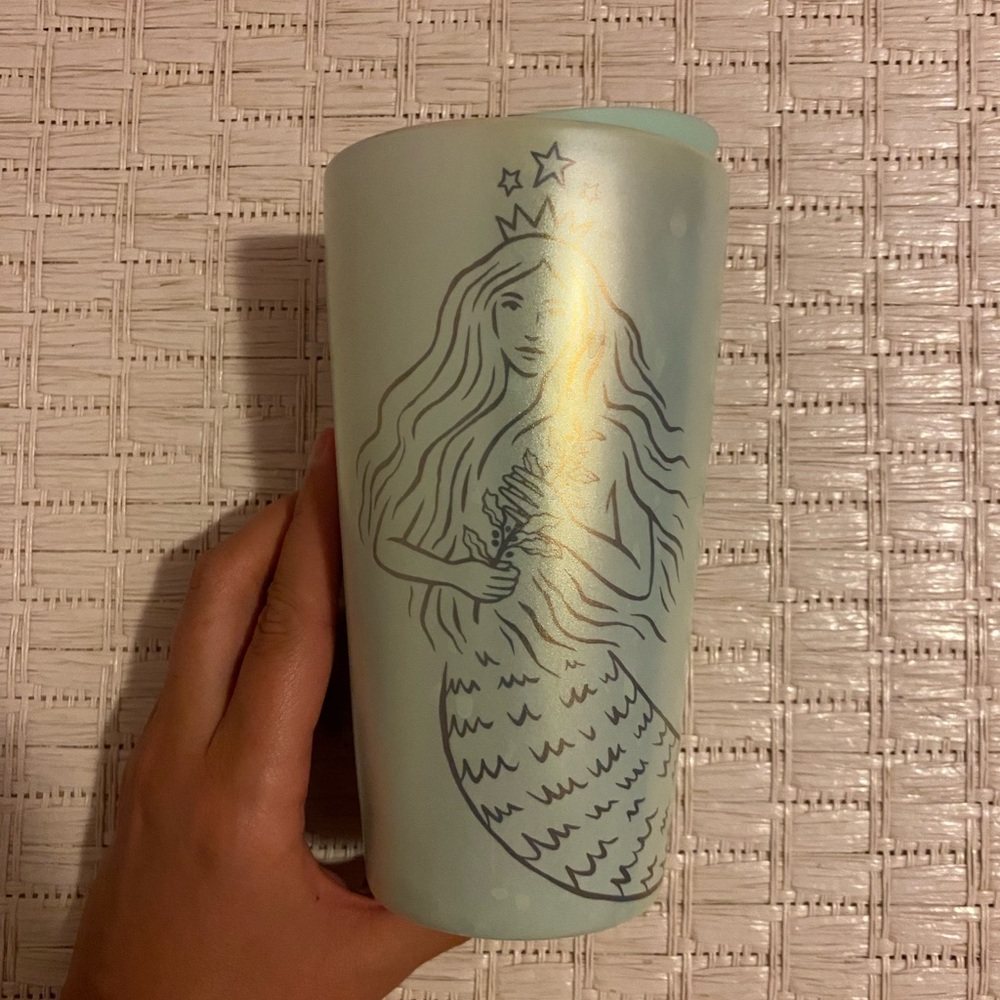 Starbucks Teal Iridescent Ceramic 12 oz Cup